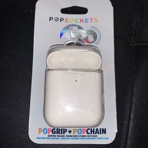 Popsockets Popgrip + Popchain Airpods Holder New/Sealed With Key Ring. New.